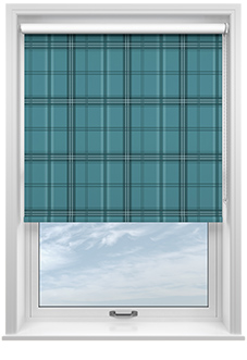 Falkirk, Aqua - Twist&Fit Roller Blind